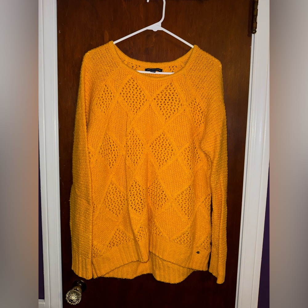 American Eagle Outfitters Mustard Knit Sweater